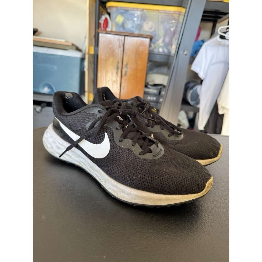 Nike Revolution 6 Next Nature Black White Shoes Mens 13 Wide DD8475-003